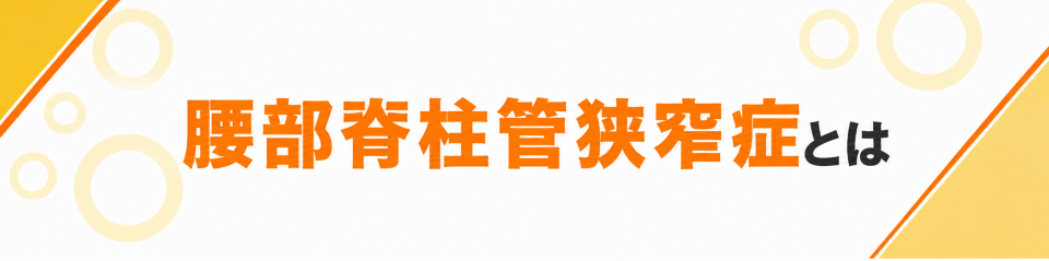腰部脊柱管狭窄症とは？